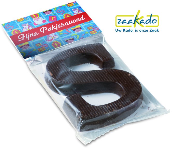 2370 + Chocolade letter Sinterklaas met Logo, ZaaKado relatiegeschenken