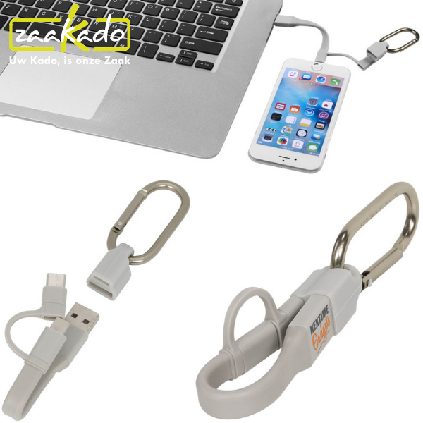 3-in-1 oplaadkabel, usb a, usb c, android, apple, opladen, drie, multi opladen, logo, zaakado, relatiegeschenk, opladers