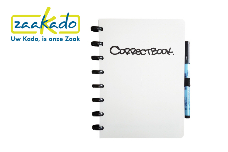 Correctbook gepersonaliseerd cover custom made notitieboek uitwisbaar met APP ZaaKado Rotterdam