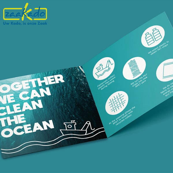 Ocean Cleanup, handdoek, plastic soep, gepersonaliseerd, bedrukken, hamamdoek, badlaken, eigen label, informatiekaartje, zaakado, rotterdam, eindejaarsgeschenk