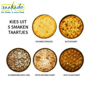 Sinterklaas chocoladegeschenken chocolade relatiegeschenk sinterklaastaartje taart roomboterkoek notentaart speculaas brievenbusgeschenk per post verzenden logo ZaaKado Rotterdam