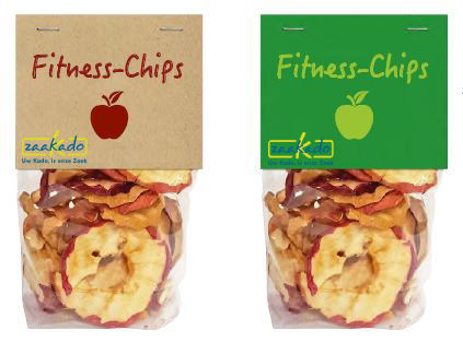 fruit chips appel chips met kopkaartje bedrukken logo gezonde relatiegeschenken Zaakado