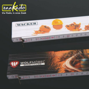 logo duimstok kunststof personaliseren scharnieren metaal kwaliteit ZaaKadotip relatiegeschenken ZaaKado giveaway inspiratie Rotterdam gadget full colour