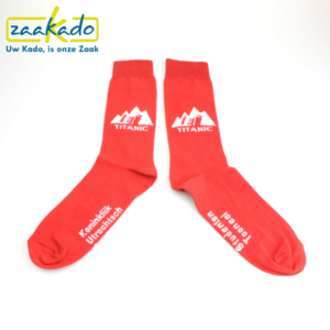 relatiegeschenken ZaaKado Rotterdam Sok sokken business logo bedrijfsontwerp kleuren rood neutraal werk sport casual homesocks sublimatie verpakking bedrijven zakelijke relaties