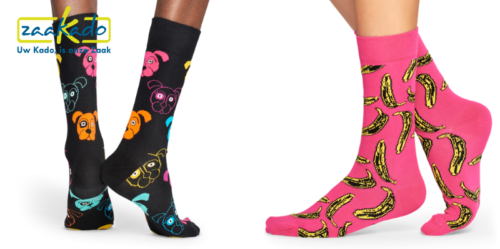 sokken, happy socks, hond, dieren, banaan, fruit, kleurrijk, kerstpakket, kerstpakket 2019, familiecadeau, vrouw, man, kind, relatiegeschenk, zaakado, rotterdam