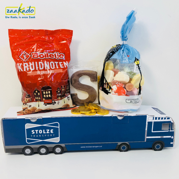 transport, logistiek, verhuizen, verhuisbedrijf, promotiemateriaal, relatiegeschenk, marketing, huisstijl, eigen logo, sinterklaas, cadeau, geschenkverpakking, cadeauverpakking